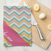 ソフトウォームカラーZigZag キッチンタオル (四つ折り)