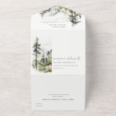 ソフトウッズマウンテンランドスケープ結婚スケッチ オールインワン招待状 (外側)