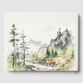 ソフトウッズマウンテンランドスケープ結婚スケッチ ゲストブック (裏面)