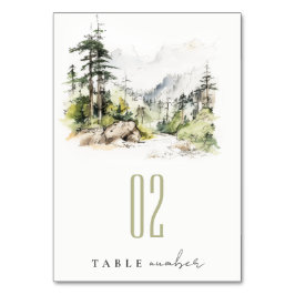 ソフトウッズマウンテンランドスケープ結婚スケッチ テーブルナンバー