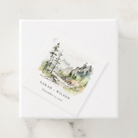 ソフトウッズマウンテンランドスケープ結婚スケッチ フェイバータグ (インサイチュ)