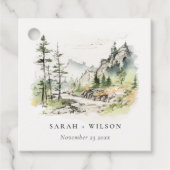 ソフトウッズマウンテンランドスケープ結婚スケッチ フェイバータグ (正面)