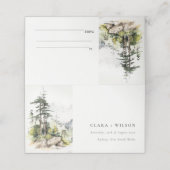 ソフトウッズマウンテンランドスケープ結婚スケッチ プレイスカード (外部開封)