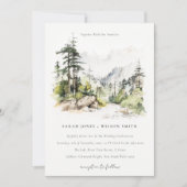 ソフトウッズマウンテンランドスケープ結婚スケッチ 招待状 (正面)