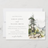 ソフトウッズマウンテンランドスケープ結婚スケッチ 招待状 (正面)