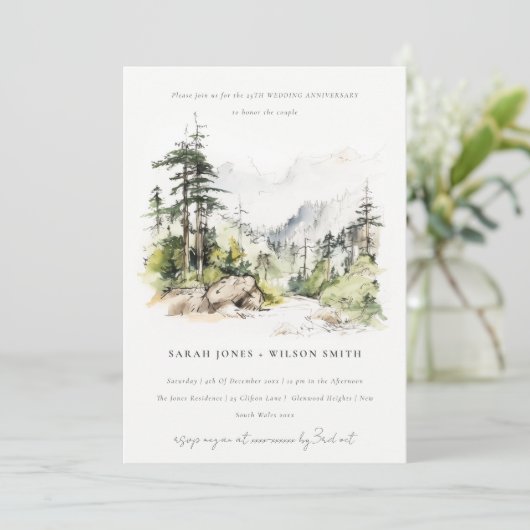 ソフトウッズランドスケープ結婚スケッチ記念日 招待状 (スタンド正面)