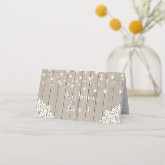 ソフトウッドルック披露宴テーブル座席表 プレイスカード (正面)