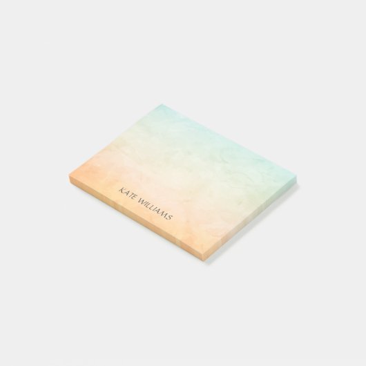 ソフトウパーソナライズされたォーターの色の背景 ポストイット (アングル)