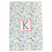 ソフトウモダンォーター色植物模様 ミディアムペーパーバッグ (裏面)