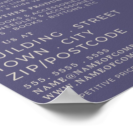 ソフトウール、編み物ストア、ヤーンストア広告ズ ポスター (角)