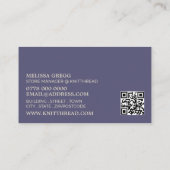 ソフトウール、編み物店、ヤーンストア 名刺 (裏面)