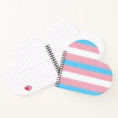 ソフトエッジのトランスジェンダープライドフラグの色のストライプ ノートブック (内部)