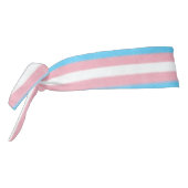 ソフトエッジトランスジェンダープライドフラグの色ストライプ タイヘッドバンド (回転270)