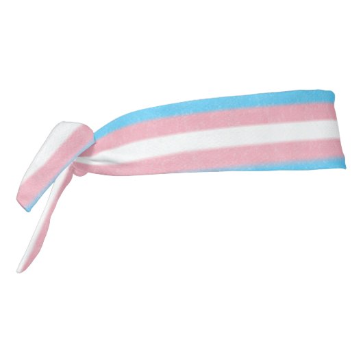 ソフトエッジトランスジェンダープライドフラグの色ストライプ タイヘッドバンド (回転270)