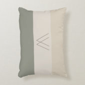 ソフトエバエレガントーグリーン、オフホワイト、タン、ブラウン アクセントクッション (正面(垂直))