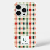 ソフトエバーグリーンギンガムモノグラム Case-Mate iPhoneケース (裏面)