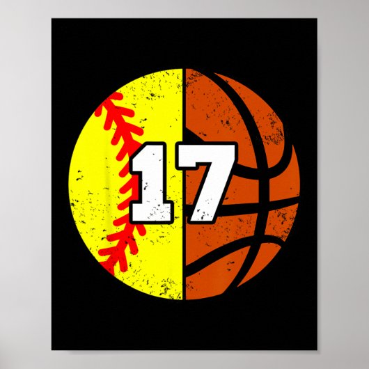 ソフトエルスケッチ17番ジャージ 楽しい17歳の誕生日 ポスター (正面)