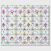 ソフトエレガントオーキッド花柄 – スタイリッシュ ラッピングペーパー (フラット)