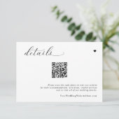 ソフトエレガントシンプルモダン結婚詳細 エンクロージャーカード (スタンド正面)