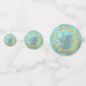 ソフトエレガントティール（緑がかった色）バブル コンフェッティ (正面)