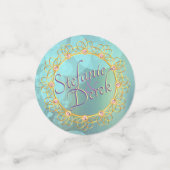 ソフトエレガントティール（緑がかった色）バブル コンフェッティ (スモール正面)