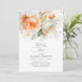 ソフトエレガントテラコッタフローラボホブライダルシャワー 招待状 (スタンド正面)