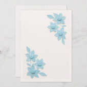 ソフトエレガントバックグラウンド上の3D青い花、作成 サンキューカード (正面/裏面)