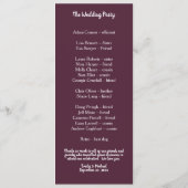 ソフトエレガントバラバーガンディークリームフレーム プログラム (裏面)