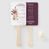 ソフトエレガントバラブルゴーニュクリームフレームプログラム ハンドファン (正面&裏面)