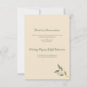 ソフトエレガントピースバラグリーン&金ゴールドオ結婚バル 出欠カード (裏面)