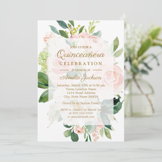 ソフトエレガントピーチ開花キンセアニェラ誕生日 招待状 (スタンド正面)