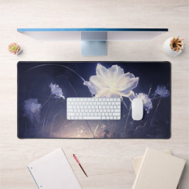 ソフトエレガントベジ離れュの背景に緑の デスクマット