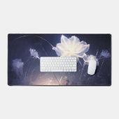 ソフトエレガントベジ離れュの背景に緑の デスクマット (キーボード&マウス)