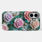 ソフトエレガントペースト付きステンドグラスバラ模様 Case-Mate iPhoneケース (裏面 (横))