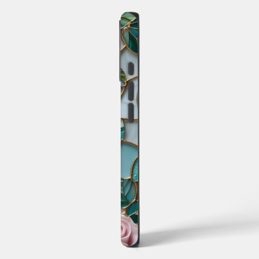 ソフトエレガントペースト付きステンドグラスバラ模様 Case-Mate iPhoneケース (裏面 / 左)