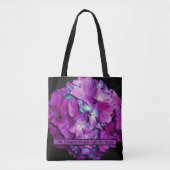 ソフトエレガントマゼンダティール(緑がかった色)フローラアジサイ トートバッグ (正面)