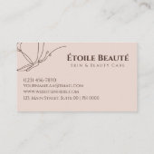 ソフトエレガントモダン赤面バタフライ美しいモダン 名刺 (裏面)