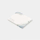 ソフトエレガント抽象芸術ウォーターカラーブルー金ゴールドビーチイ ポストイット (アングル)