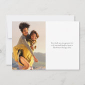 ソフトエレガント葉グリー写真 サンキューカード (裏面)