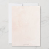 ソフトエレガント赤面アイボリー結婚フローラの幾何学的 招待状 (裏面)