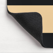 ソフトオレンジとブラックシンプル(極太ストライプ) マウスパッド (コーナー)