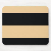 ソフトオレンジとブラックシンプル(極太ストライプ) マウスパッド (正面)