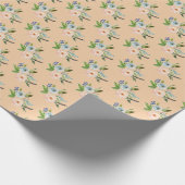 ソフトオレンジフローラ ラッピングペーパー (角)
