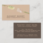 ソフトオレンジベーカリークッキーペストリースイートデザート 名刺 (正面/裏面)