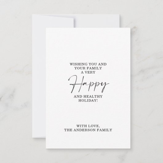 ソフトオーバーレイクリスマスフォトカード サンキューカード (裏面)