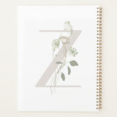 ソフトカスタムカラー花付きイニシャルZ プランナー手帳 (裏面)