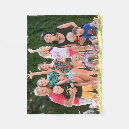 ソフトカスタムパーソナライズされたコージーな快適な写真の作成 フリースブランケット (正面)