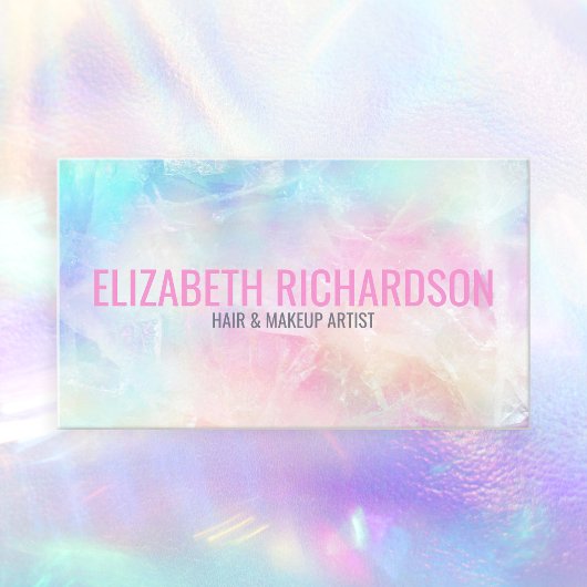 ソフトカラフルデリケート鮮やかパステルレインボー 名刺