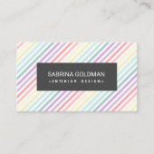 ソフトカラフルユニコーンパステルカラーQRコード 名刺 (正面)