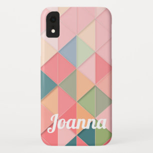 ソフトカラフル三角形カスタム iPhone XRケース